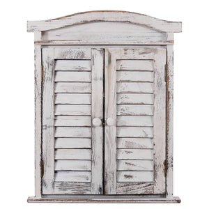 Spiegelfenster mit Fensterläden Shabby Chic ~ weiss