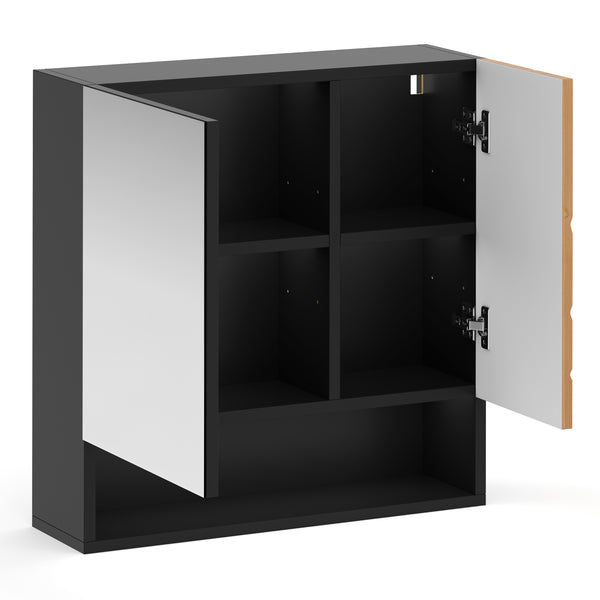 Spiegelschrank Bad AQUALIA 54 x 17 x 55 cm braun/schwarz