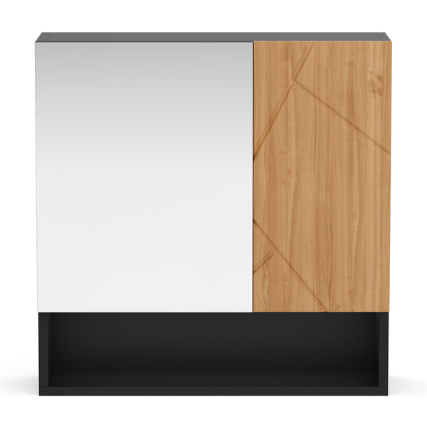 Spiegelschrank Bad AQUALIA 54 x 17 x 55 cm braun/schwarz