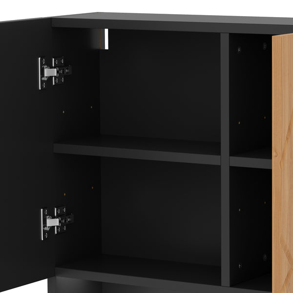 Spiegelschrank Bad AQUALIA 54 x 17 x 55 cm braun/schwarz