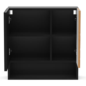 Spiegelschrank Bad AQUALIA 54 x 17 x 55 cm braun/schwarz