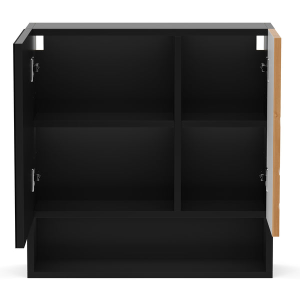Spiegelschrank Bad AQUALIA 54 x 17 x 55 cm braun/schwarz