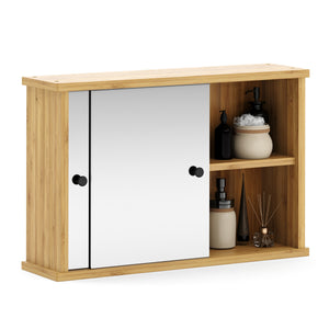 Spiegelschrank Badezimmer Bambus TULUM 55 x 14 x 36 cm