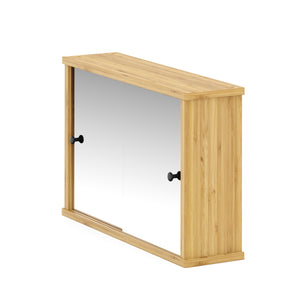 Spiegelschrank Badezimmer Bambus TULUM 55 x 14 x 36 cm