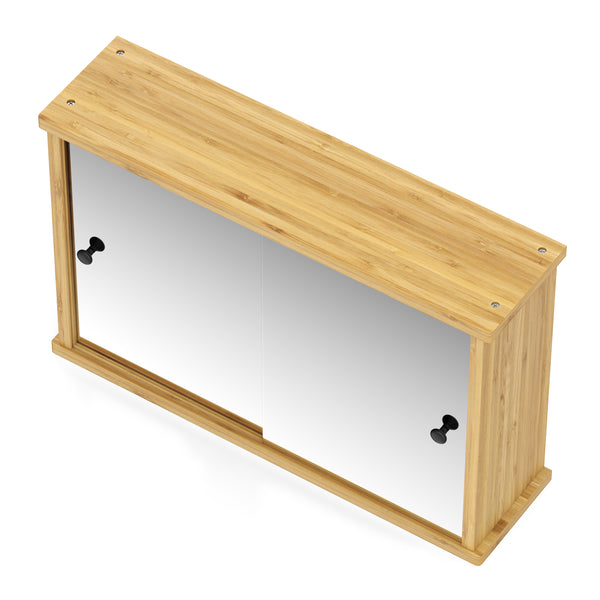 Spiegelschrank Badezimmer Bambus TULUM 55 x 14 x 36 cm