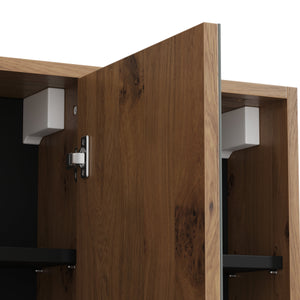 Spiegelschrank Badezimmer VODA 100 x 18 x 75 cm braun/schwarz