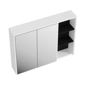 Spiegelschrank Badezimmer VODA 100 x 18 x 75 cm weiss/schwarz