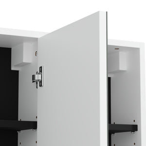 Spiegelschrank Badezimmer VODA 100 x 18 x 75 cm weiss/schwarz