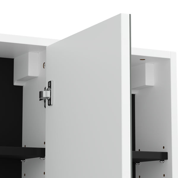 Spiegelschrank Badezimmer VODA 100 x 18 x 75 cm weiss/schwarz