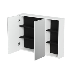 Spiegelschrank Badezimmer VODA 100 x 18 x 75 cm weiss/schwarz