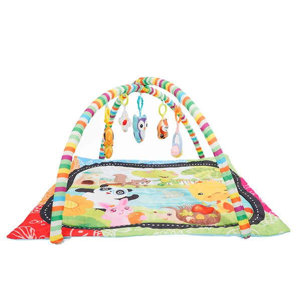 Krabbeldecke mit Spielbogen Tiere bunt