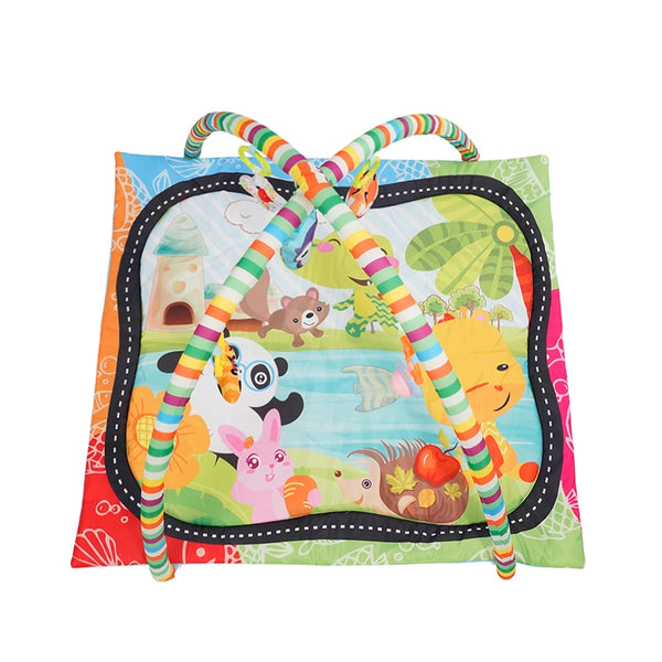 Krabbeldecke mit Spielbogen Tiere bunt
