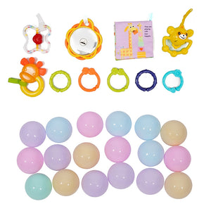 Krabbeldecke mit Spielbogen und Bällen