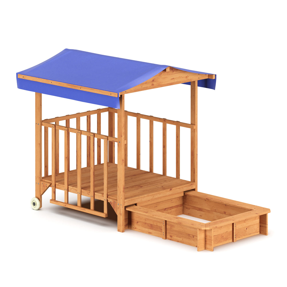 Casetta in legno con sabbiera