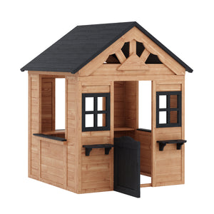 Spielhaus TUTUM Holz 117 x 107 x 140 cm natur/schwarz