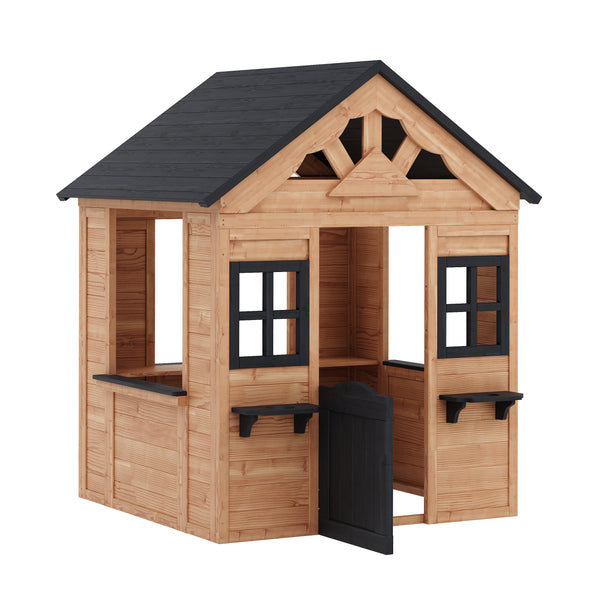 Spielhaus TUTUM Holz 117 x 107 x 140 cm natur/schwarz