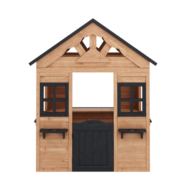 Spielhaus TUTUM Holz 117 x 107 x 140 cm natur/schwarz