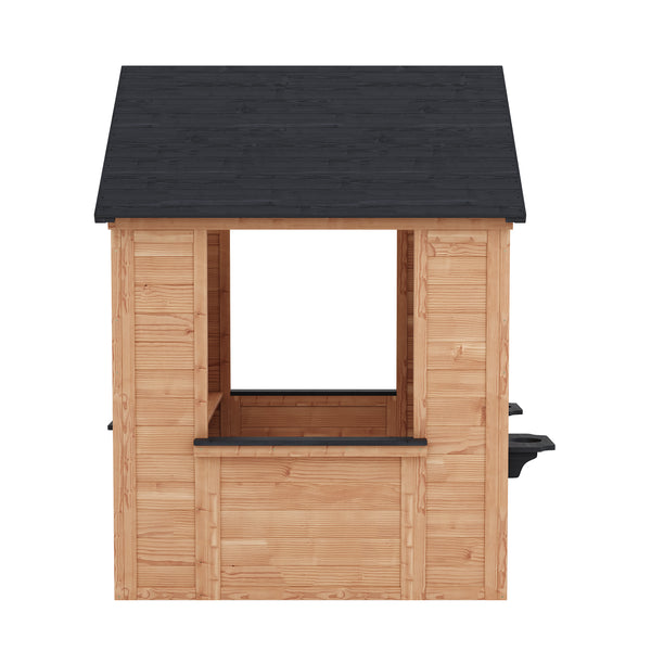Spielhaus TUTUM Holz 117 x 107 x 140 cm natur/schwarz