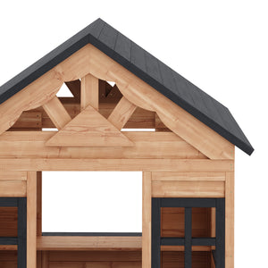 Spielhaus TUTUM Holz 117 x 107 x 140 cm natur/schwarz