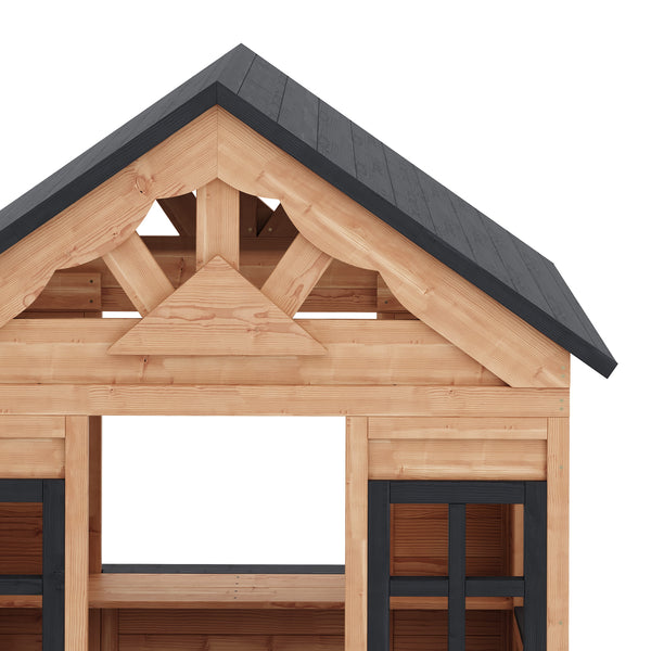Spielhaus TUTUM Holz 117 x 107 x 140 cm natur/schwarz