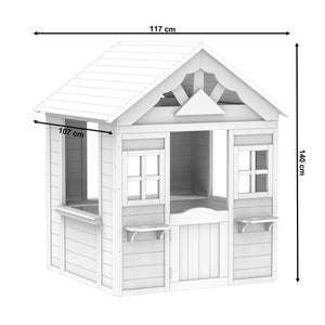 Spielhaus TUTUM Holz 117 x 107 x 140 cm natur/schwarz