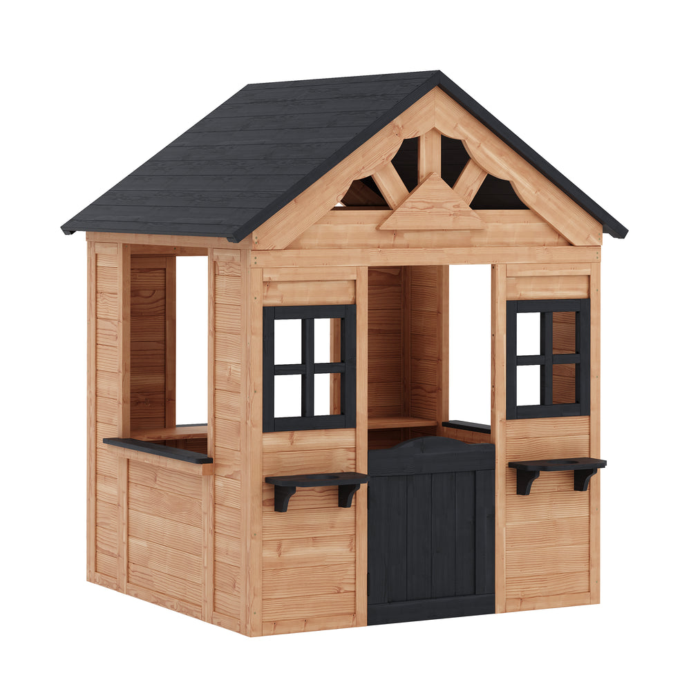 Spielhaus TUTUM Holz 117 x 107 x 140 cm natur/schwarz