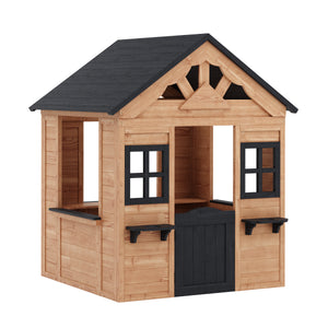 Spielhaus TUTUM Holz 117 x 107 x 140 cm natur/schwarz