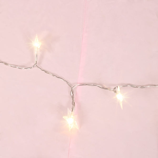 Spielzelt Schloss mit Lichterkette rosa