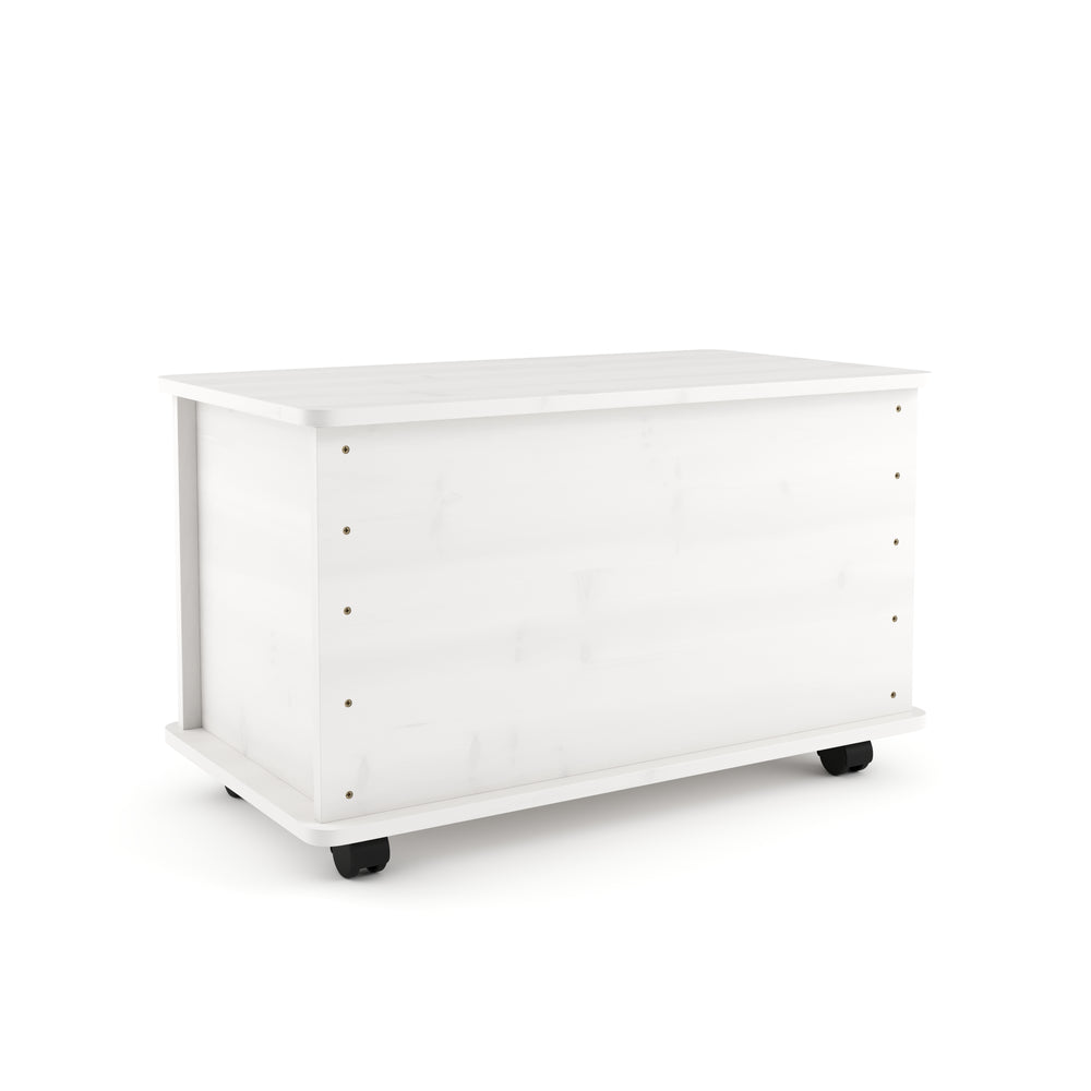 Scatola portagiochi in legno, 73 x 40 x 43 cm, bianca
