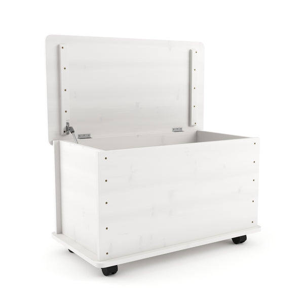 Spielzeugkiste Holz 73 x 40 x 43 cm weiss