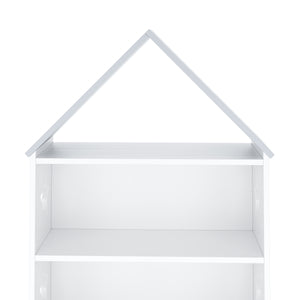 Spielzeugregal Haus DREAMYSTAR 62 x 115 cm weiss/grau