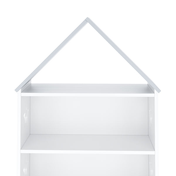 Spielzeugregal Haus DREAMYSTAR 62 x 115 cm weiss/grau