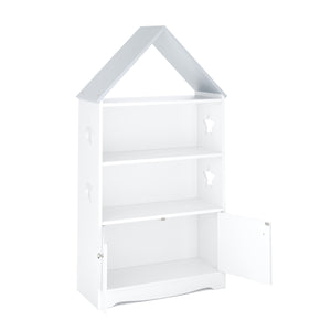 Spielzeugregal Haus DREAMYSTAR 62 x 115 cm weiss/grau