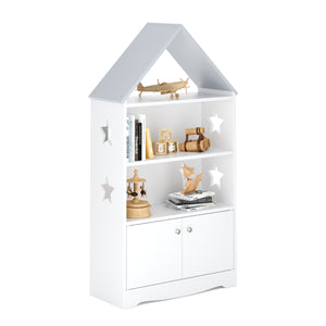 Spielzeugregal Haus DREAMYSTAR 62 x 115 cm weiss/grau