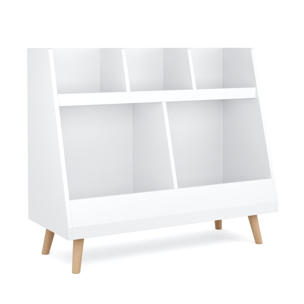 Spielzeugregal Kinderzimmer NORDIC 86 x 78 cm weiss/natur