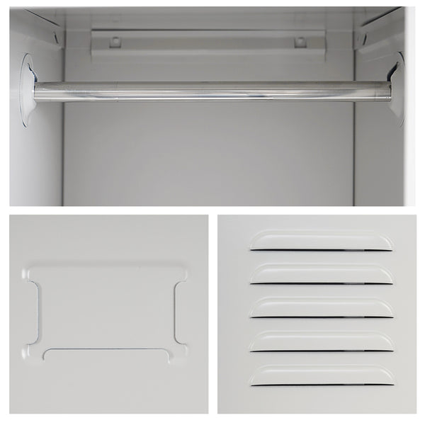 Spind Kleiderspind Personalschrank 180x30x50cm ~ grau