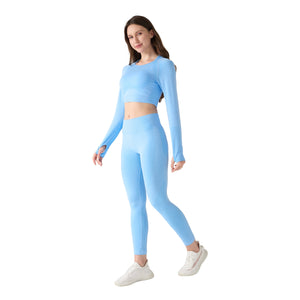Sport Set Damen 3-teilig Grösse M blau