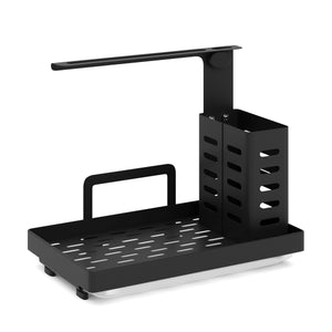 Spülbecken-Organizer Edelstahl 25 x 15 x 21 cm schwarz
