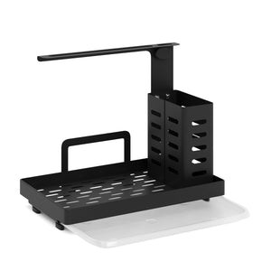 Spülbecken-Organizer Edelstahl 25 x 15 x 21 cm schwarz
