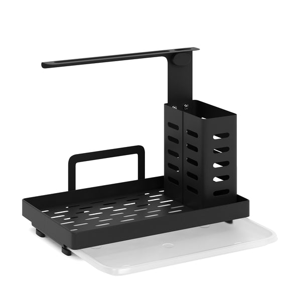 Spülbecken-Organizer Edelstahl 25 x 15 x 21 cm schwarz