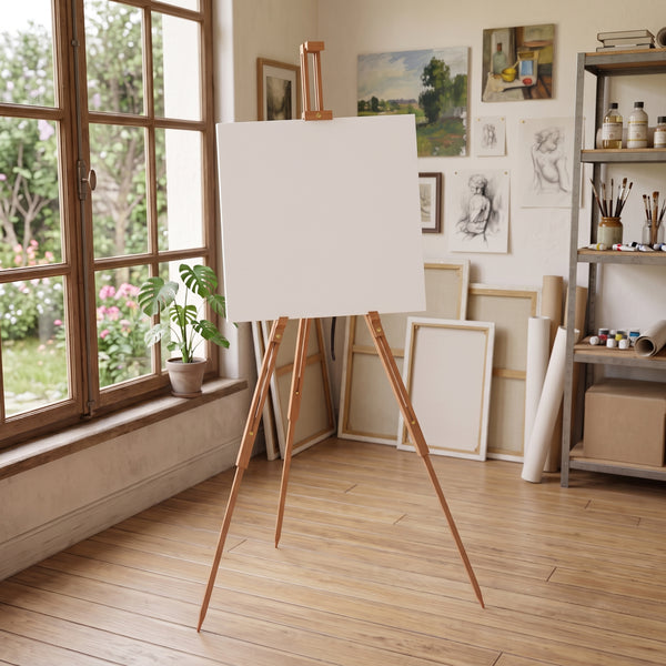 Staffelei Holz 130 - 193 cm natur