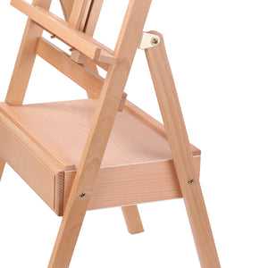 Staffelei Holz 150 - 190 cm mit Schublade