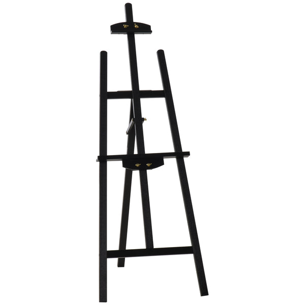 Staffelei Holz Schwarz Holzstaffelei 134,5 cm