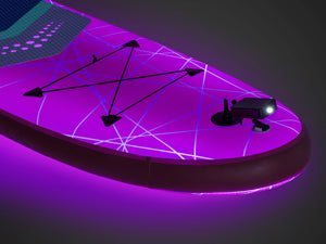 LED Stand Up Paddle LASER 320 cm violett