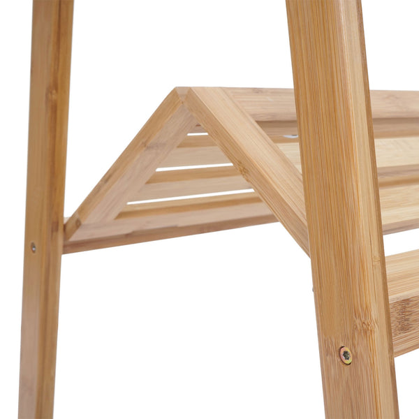 Standgarderobe Kleiderständer - Bambus klappbar 150x84x57cm