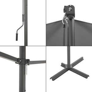 Standmarkise Selenizza freistehend 400x300x260cm Dunkelgrau