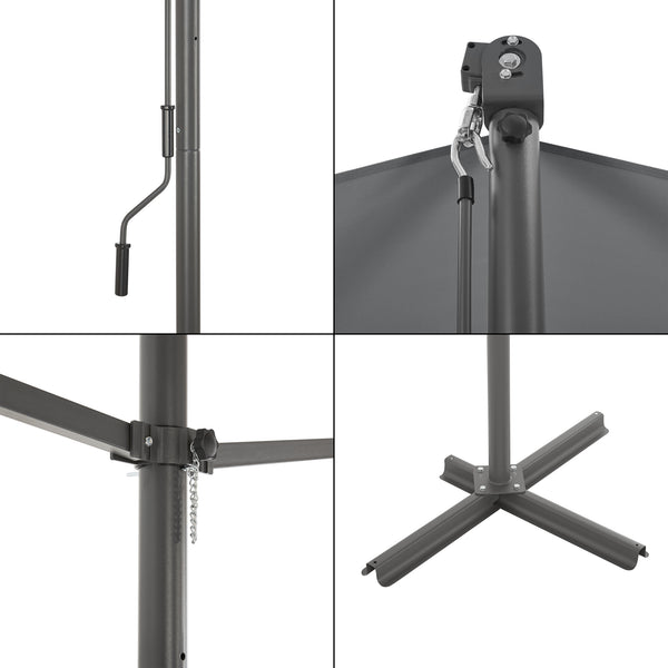 Standmarkise Selenizza freistehend 400x300x260cm Dunkelgrau