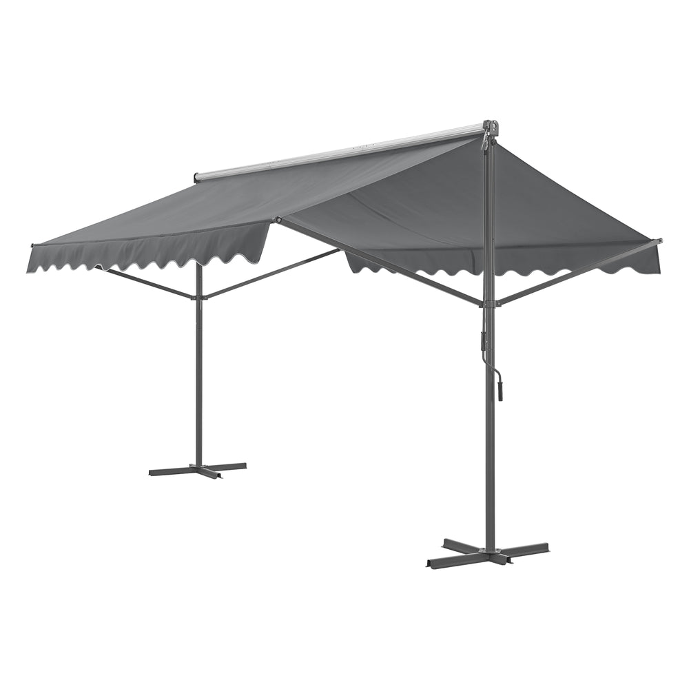 Standmarkise Selenizza freistehend 500x300x260cm Dunkelgrau