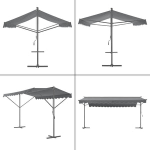 Standmarkise Selenizza freistehend 500x300x260cm Dunkelgrau