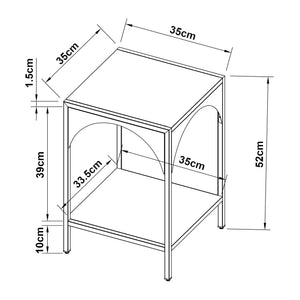 Standregal Quro 52x35x35cm Weiss